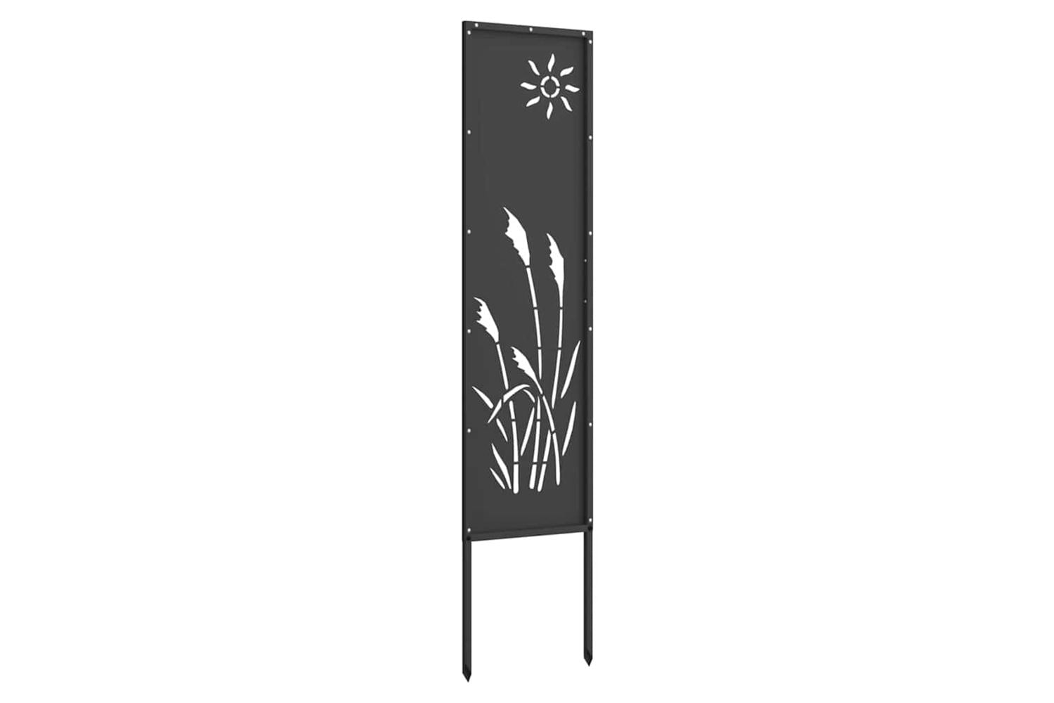 Garden Privacy Screen Black 32 X140cm Cold-rolled Steel-5