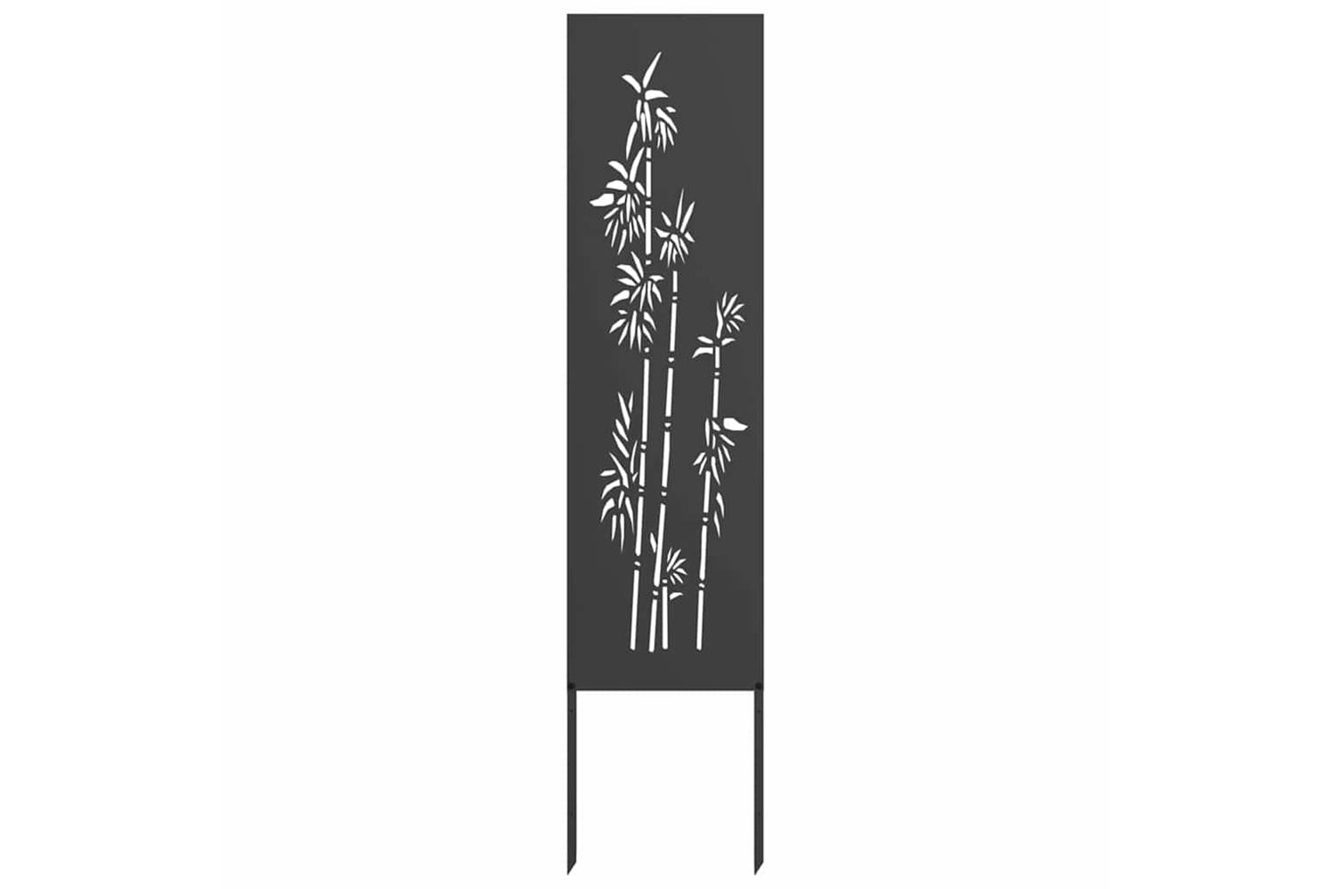Garden Privacy Screen Black 32 X140cm Cold-rolled Steel-2