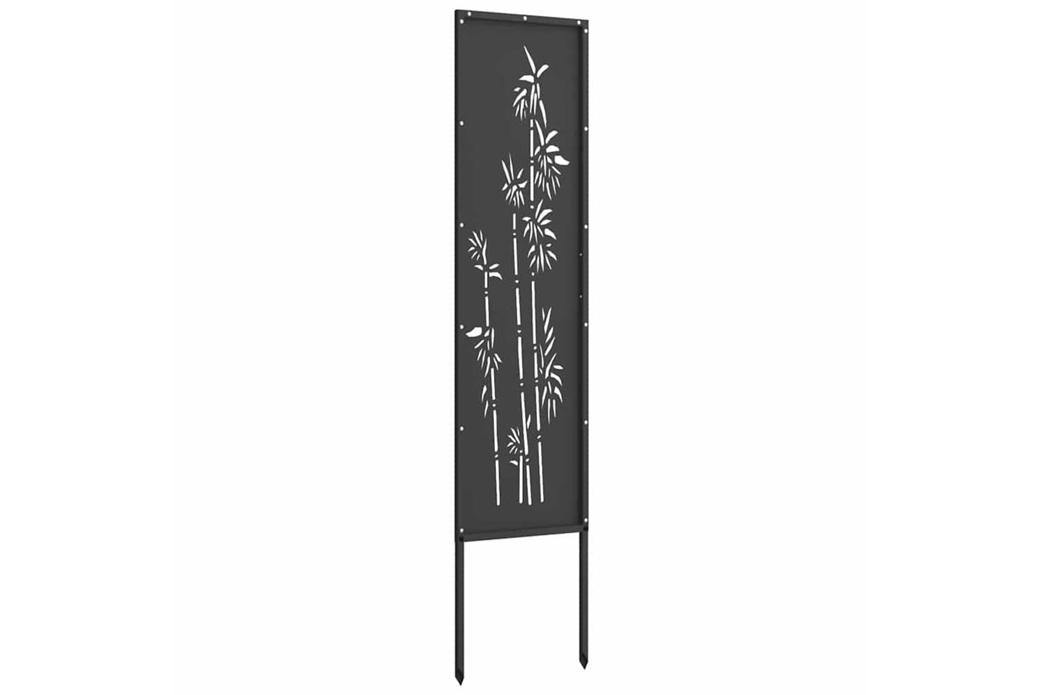 Garden Privacy Screen Black 32 X140cm Cold-rolled Steel-5