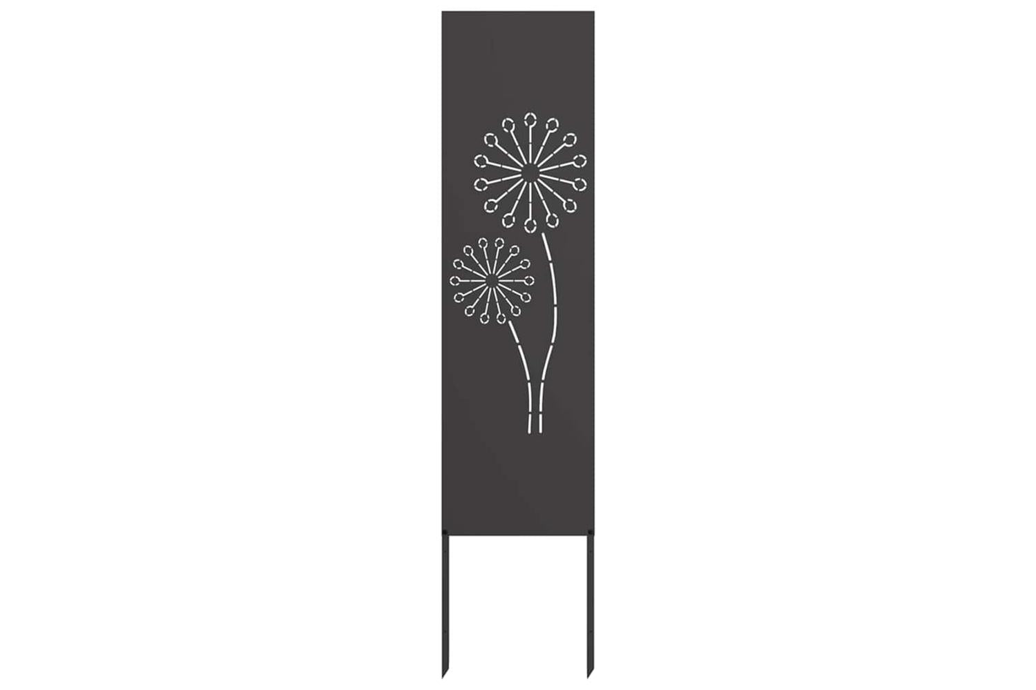 Garden Privacy Screen Black 32 X140cm Cold-rolled Steel