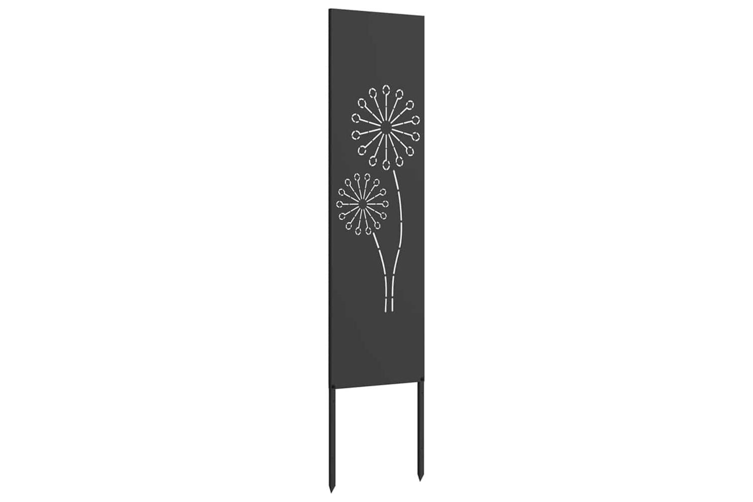 Garden Privacy Screen Black 32 X140cm Cold-rolled Steel-4