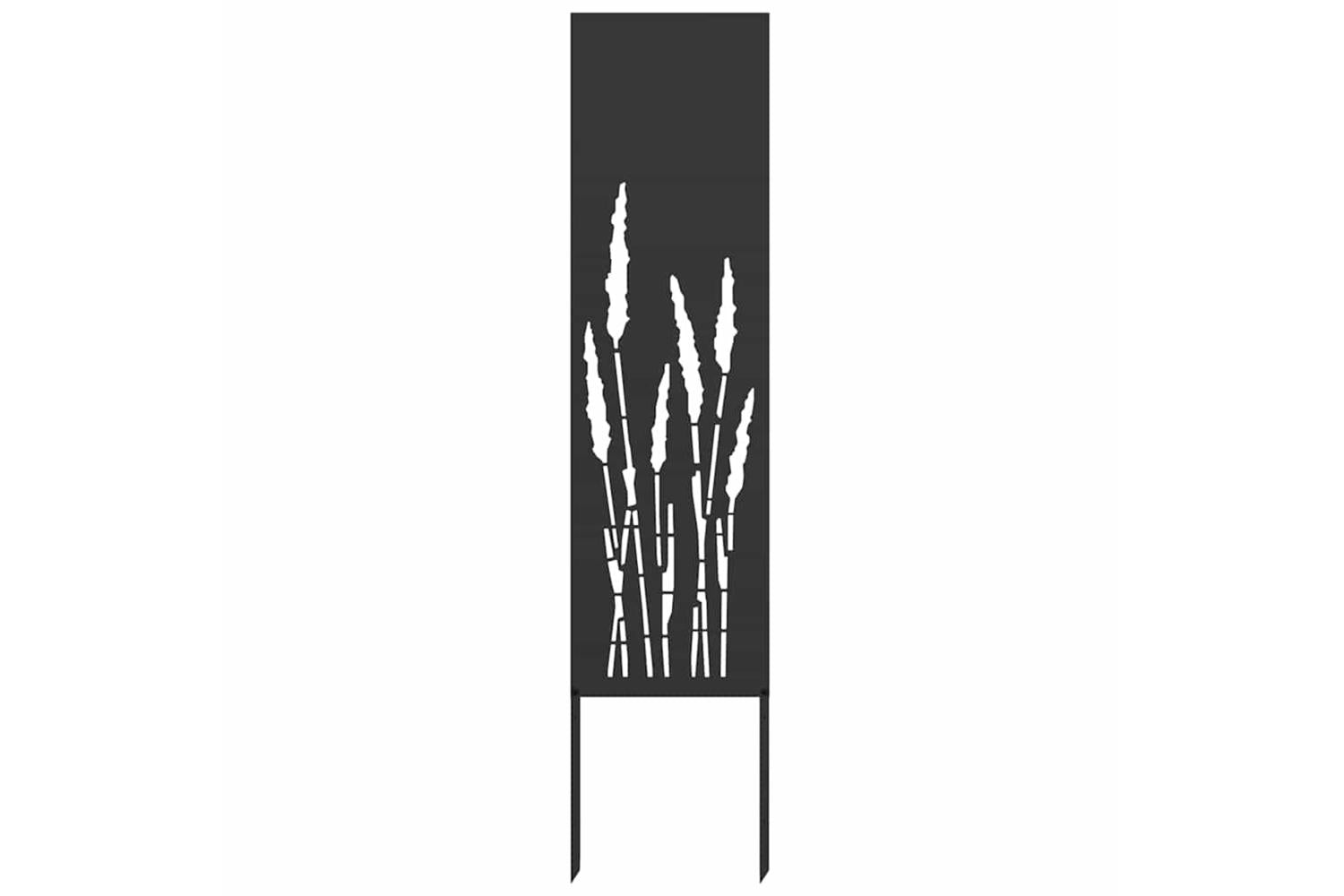 Garden Privacy Screen Black 32 X140cm Cold-rolled Steel