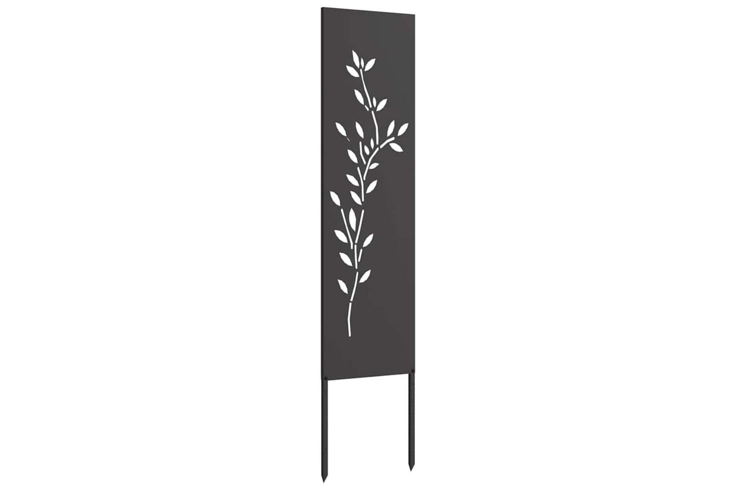 Garden Privacy Screen Black 32 X140cm Cold-rolled Steel-4