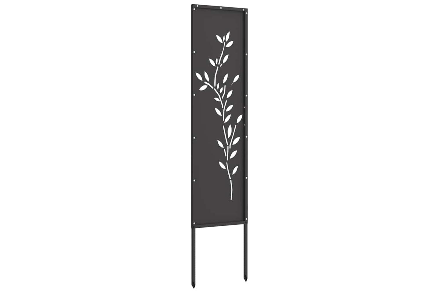 Garden Privacy Screen Black 32 X140cm Cold-rolled Steel-5