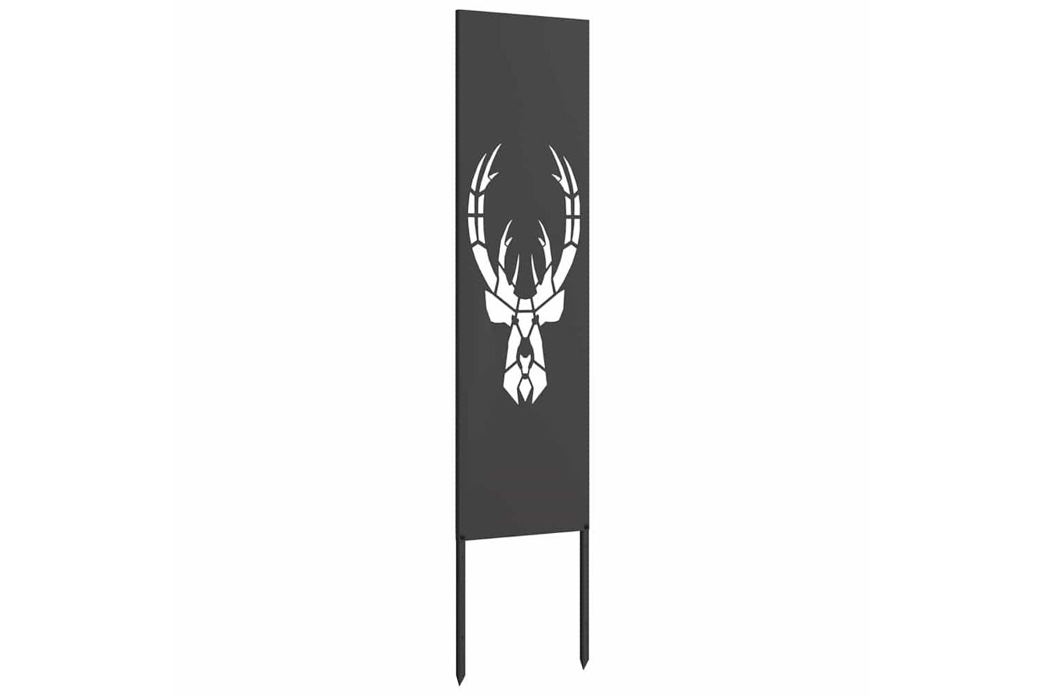 Garden Privacy Screen Black 32 X140cm Cold-rolled Steel-4