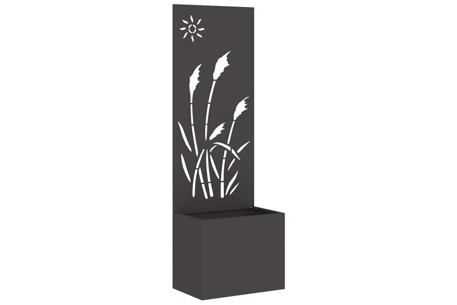 Garden Privacy Screen Black 50 X 140 Cm Cold-rolled Steel