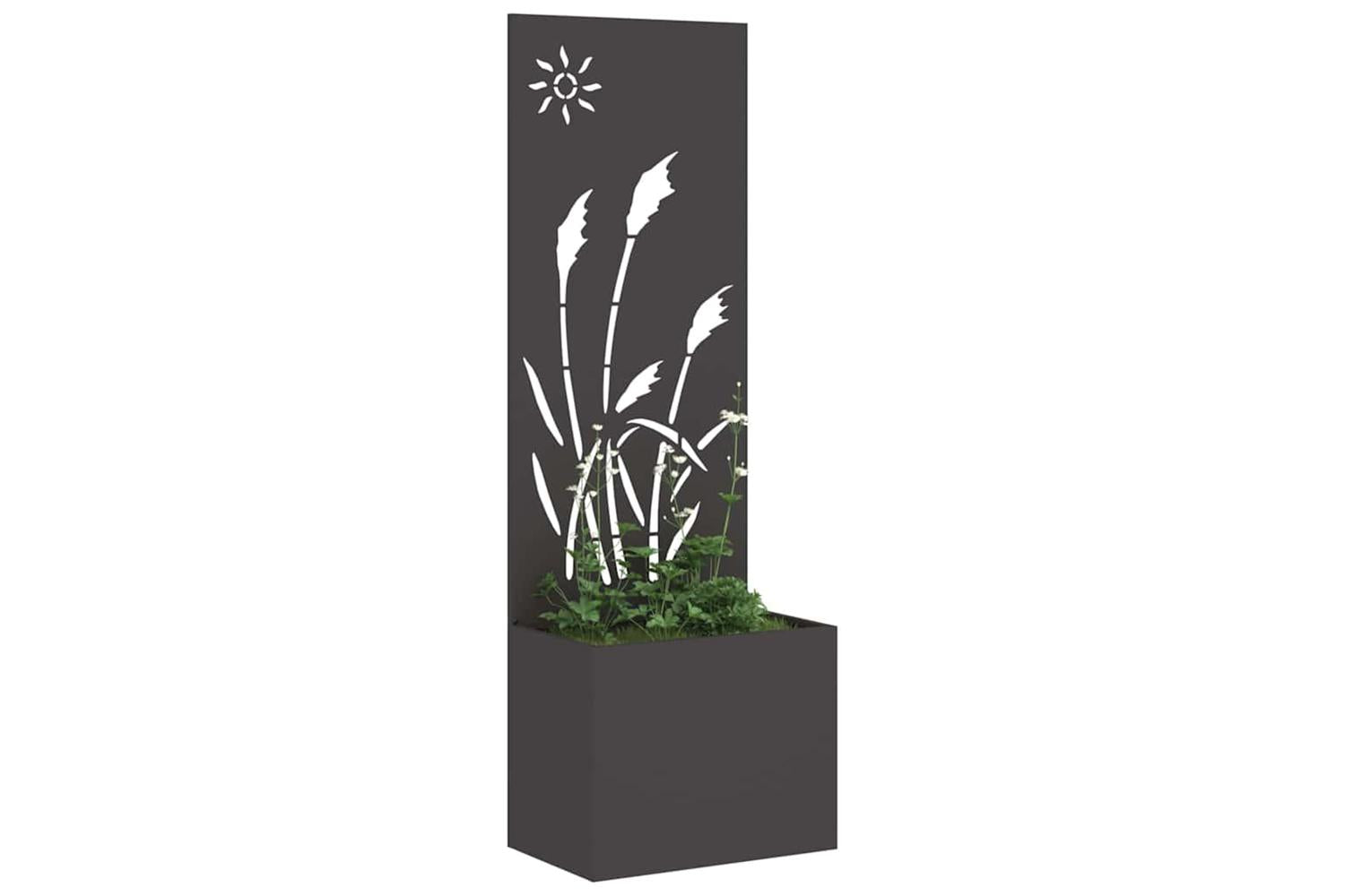 Garden Privacy Screen Black 50 X 140 Cm Cold-rolled Steel-3