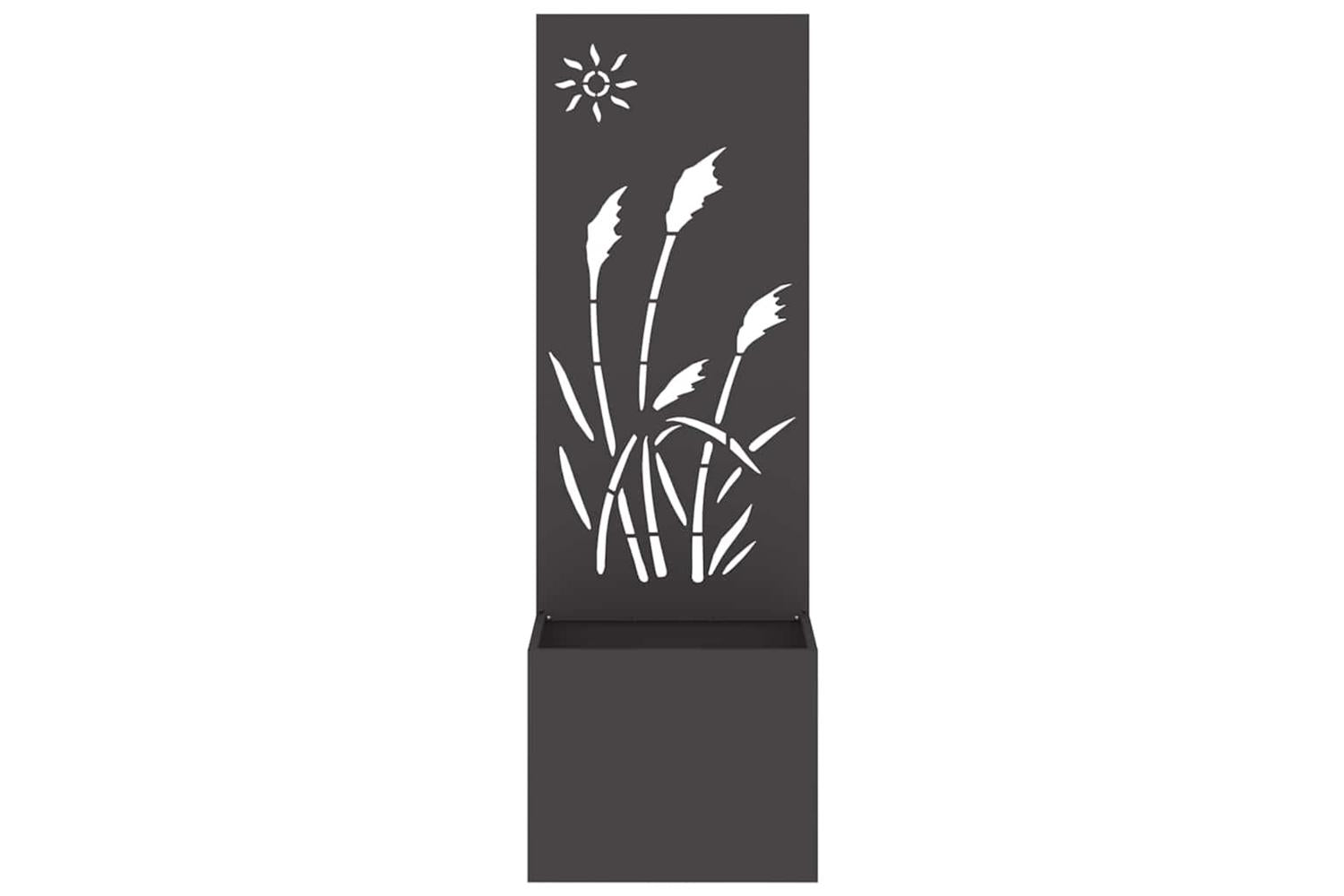 Garden Privacy Screen Black 50 X 140 Cm Cold-rolled Steel-5