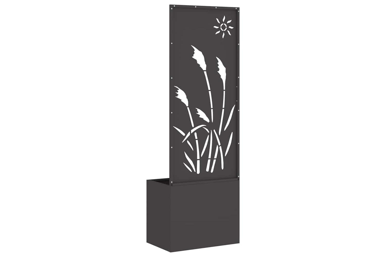Garden Privacy Screen Black 50 X 140 Cm Cold-rolled Steel-7