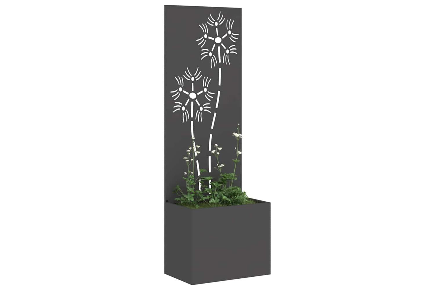 Garden Privacy Screen Black 50 X 140 Cm Cold-rolled Steel-3