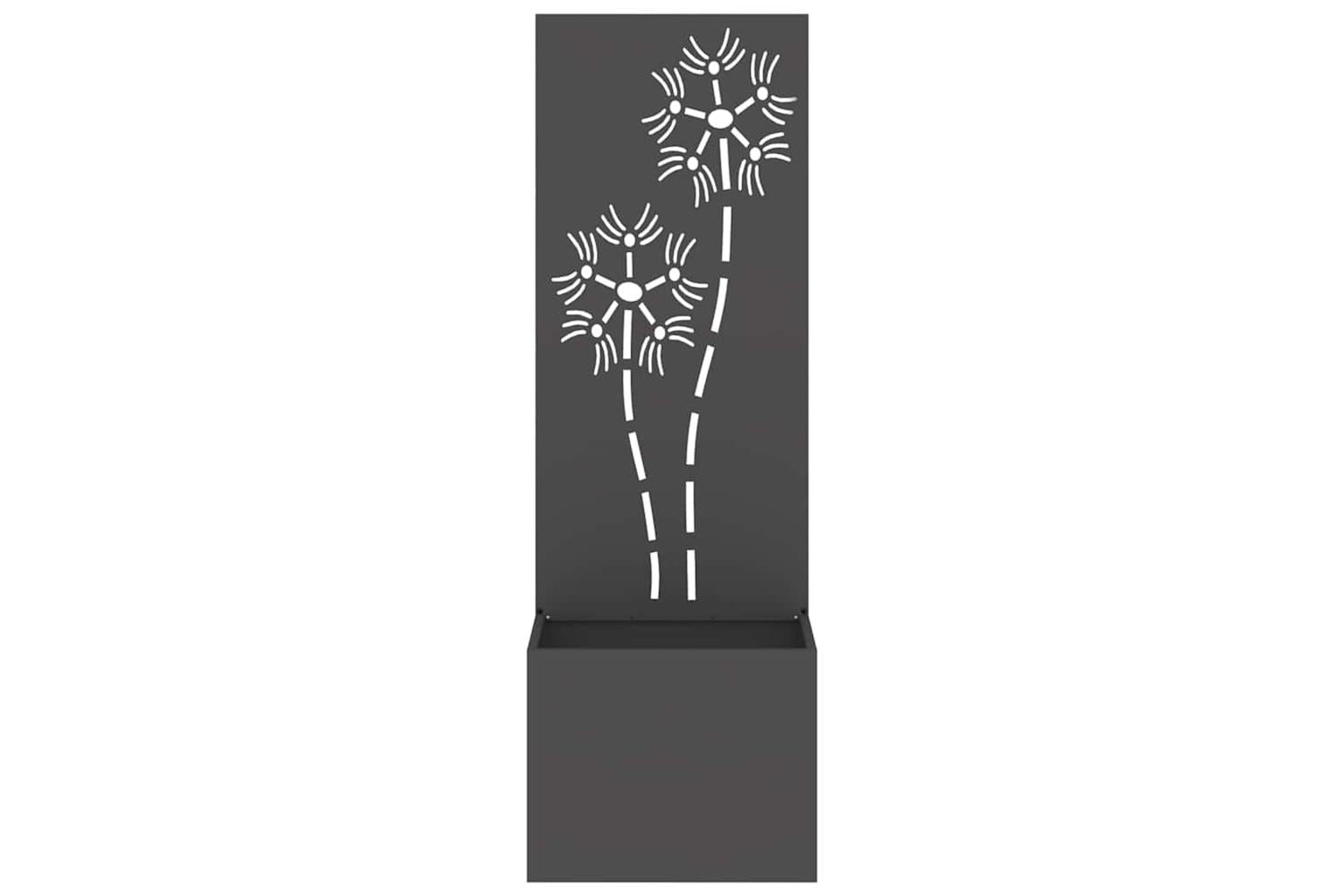 Garden Privacy Screen Black 50 X 140 Cm Cold-rolled Steel-5