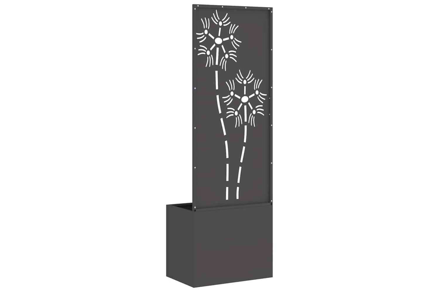 Garden Privacy Screen Black 50 X 140 Cm Cold-rolled Steel-7