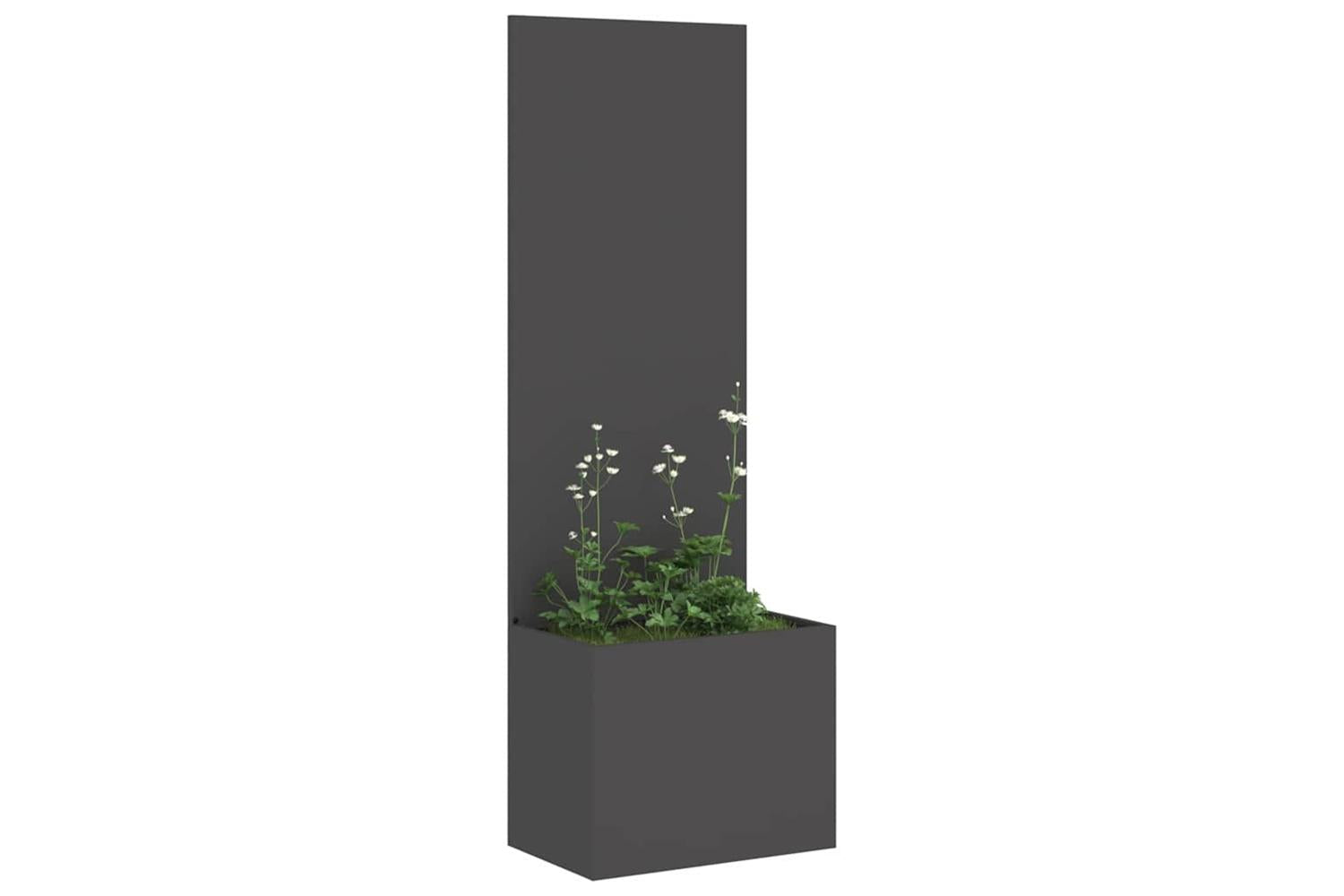 Garden Privacy Screen Black 50 X 140 Cm Cold-rolled Steel-3