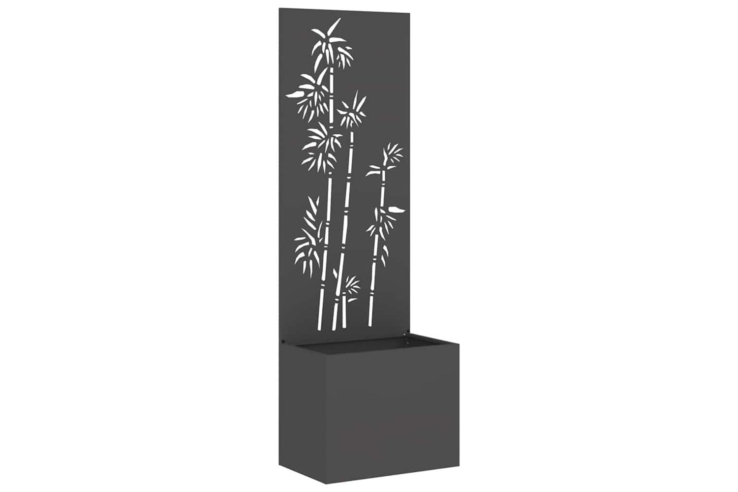 Garden Privacy Screen Black 50 X 140 Cm Cold-rolled Steel-2