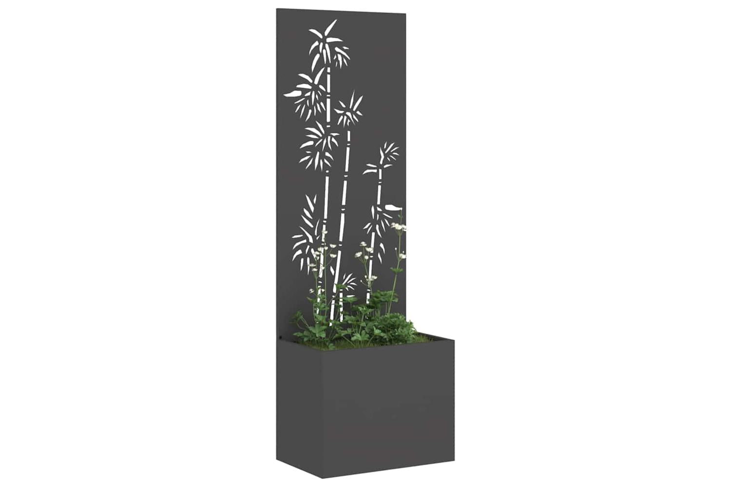 Garden Privacy Screen Black 50 X 140 Cm Cold-rolled Steel-3