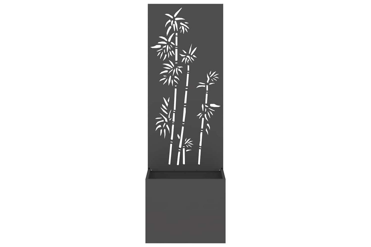 Garden Privacy Screen Black 50 X 140 Cm Cold-rolled Steel-5