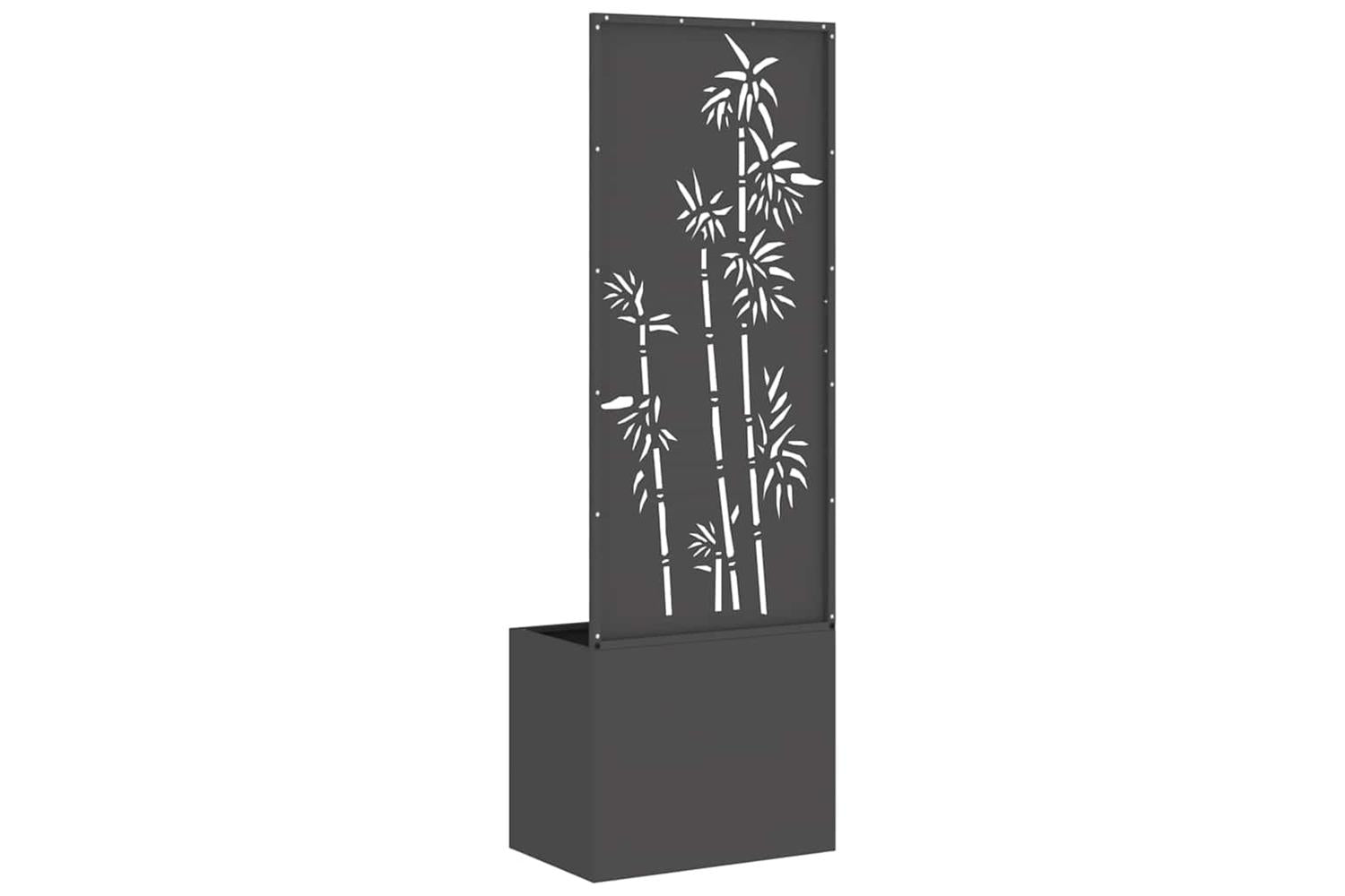 Garden Privacy Screen Black 50 X 140 Cm Cold-rolled Steel-7
