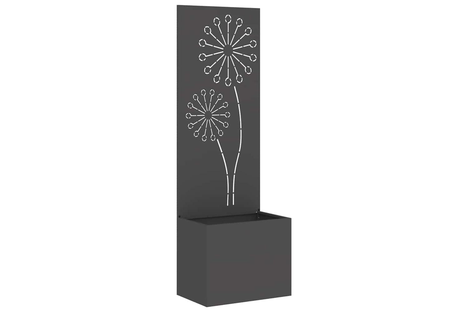 Garden Privacy Screen Black 50 X 140 Cm Cold-rolled Steel-2