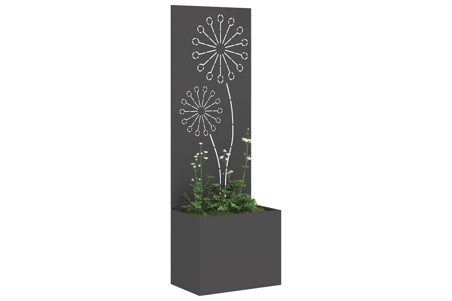 Garden Privacy Screen Black 50 X 140 Cm Cold-rolled Steel-3