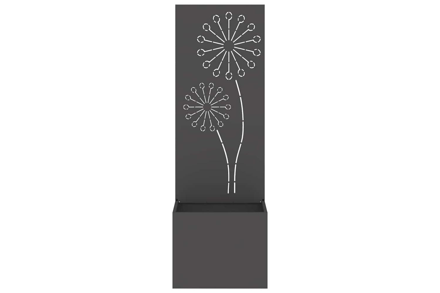 Garden Privacy Screen Black 50 X 140 Cm Cold-rolled Steel-5