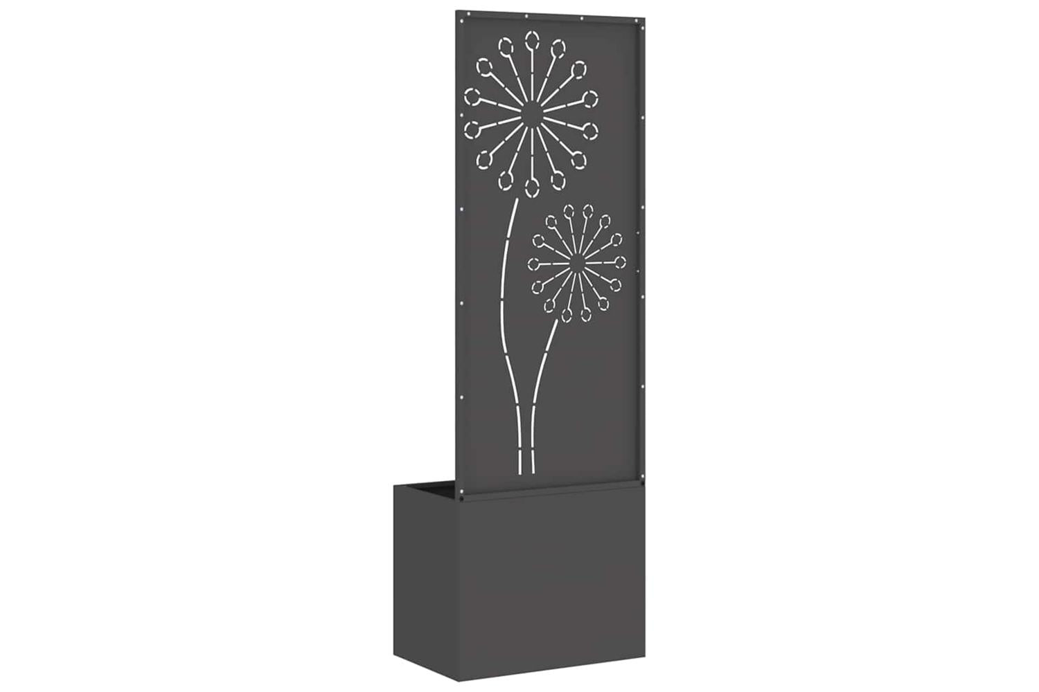 Garden Privacy Screen Black 50 X 140 Cm Cold-rolled Steel-7