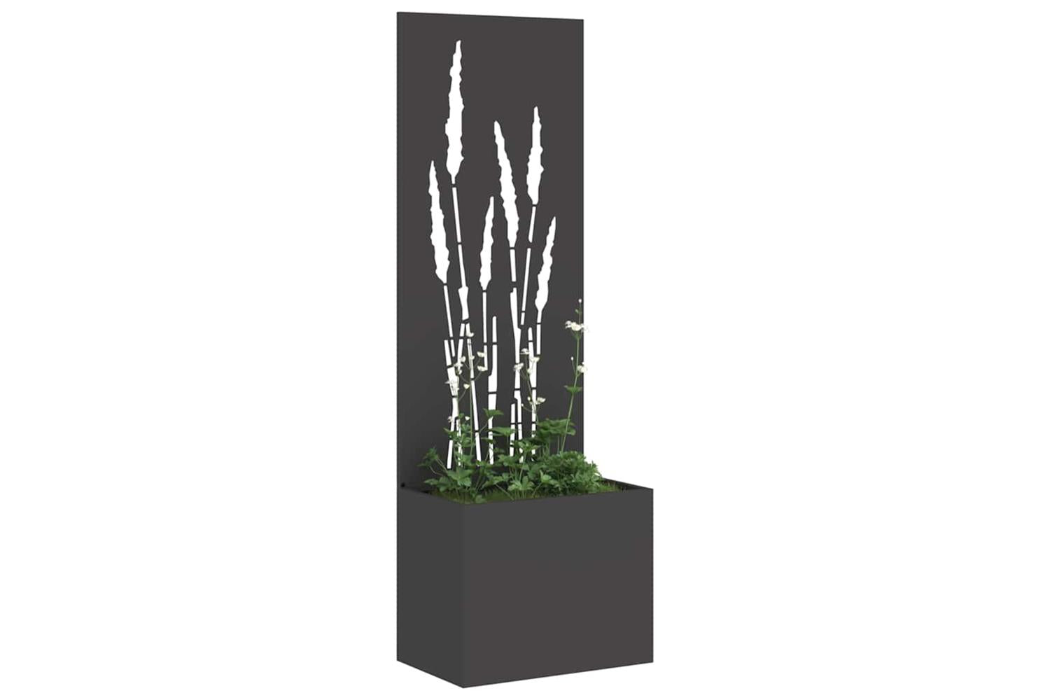Garden Privacy Screen Black 50 X 140 Cm Cold-rolled Steel-3