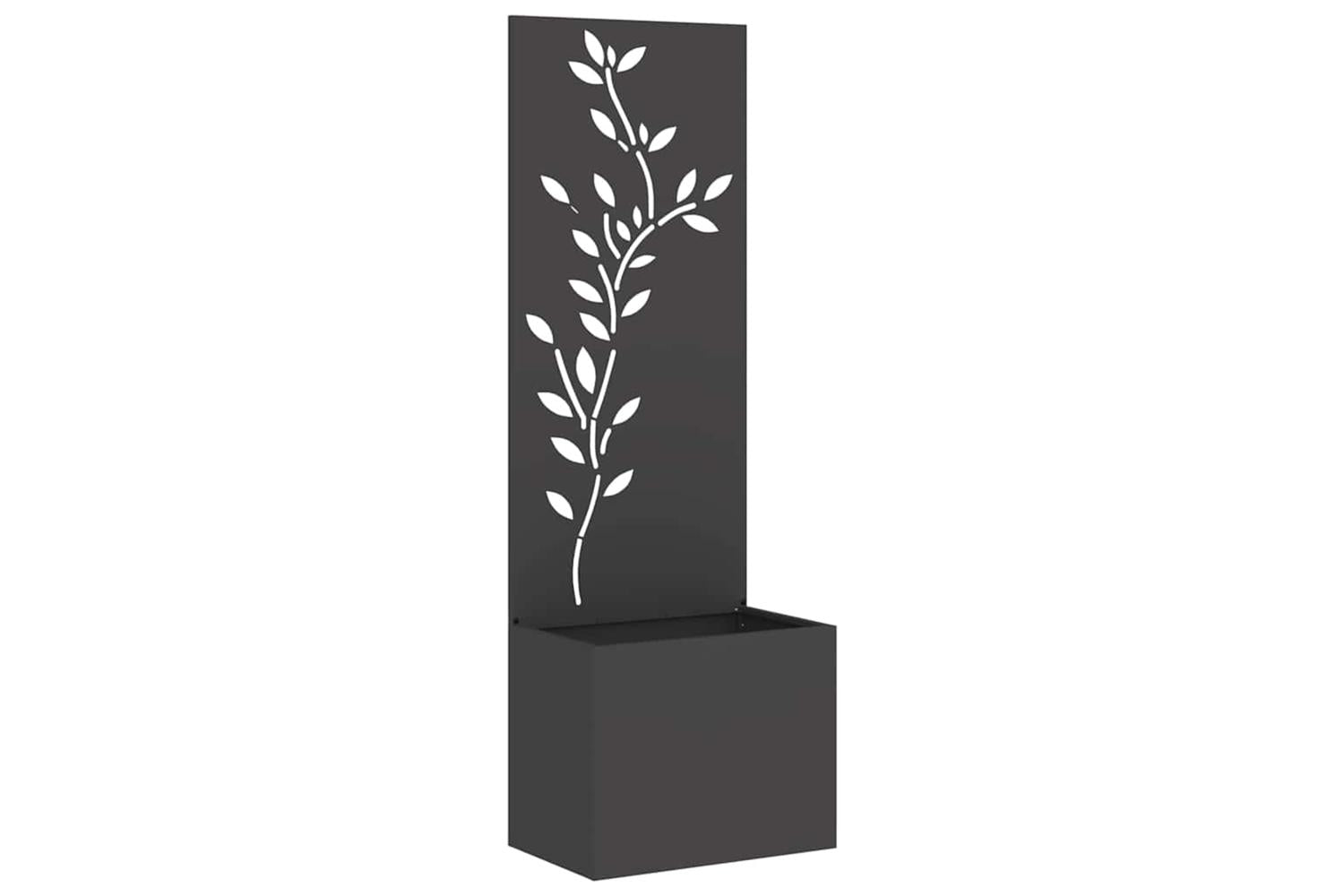 Garden Privacy Screen Black 50 X 140 Cm Cold-rolled Steel-2