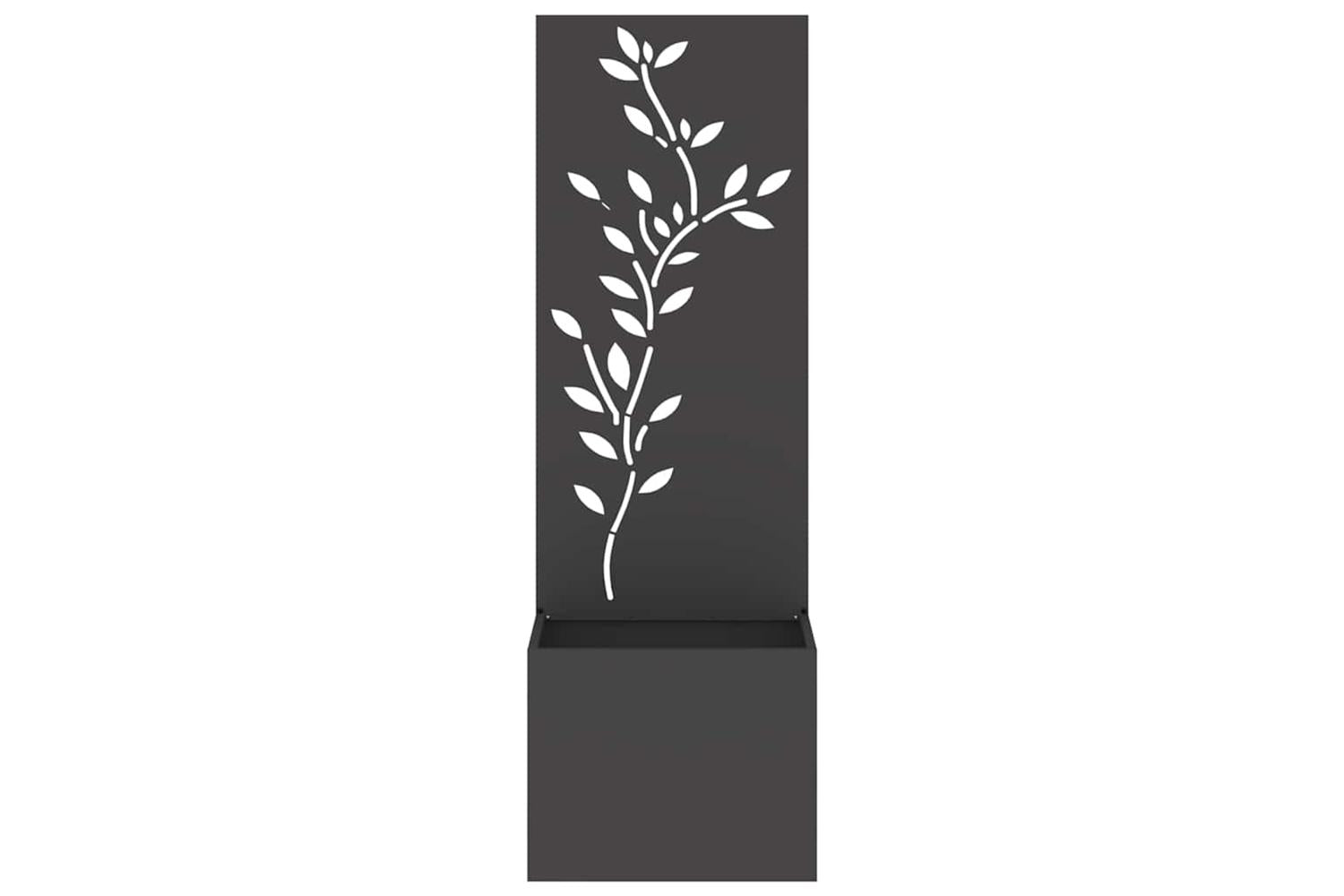 Garden Privacy Screen Black 50 X 140 Cm Cold-rolled Steel-5