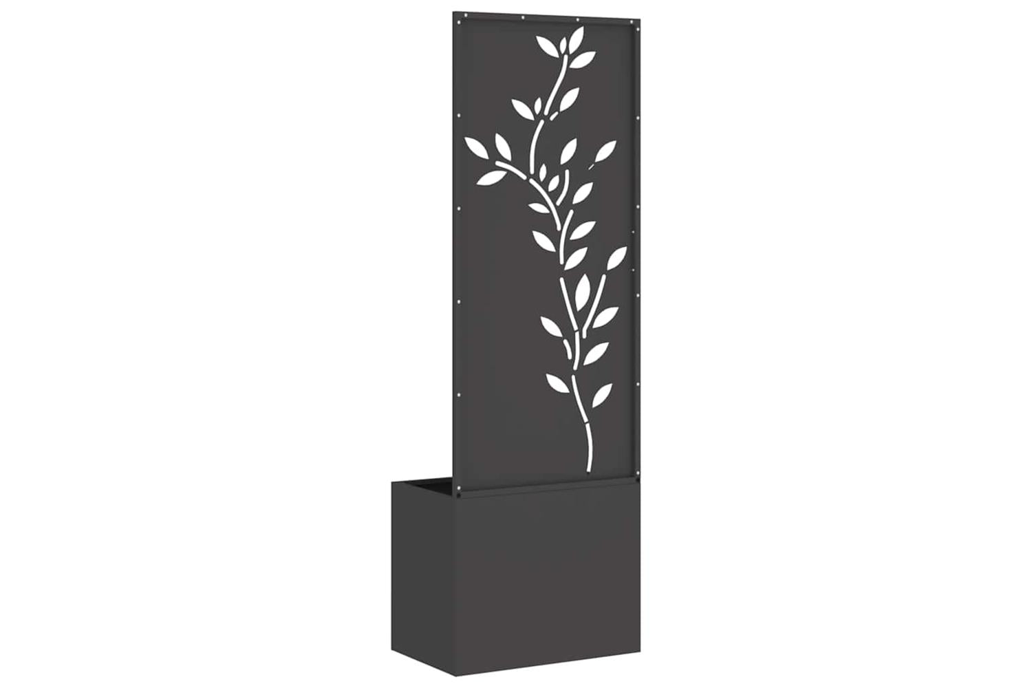 Garden Privacy Screen Black 50 X 140 Cm Cold-rolled Steel-7