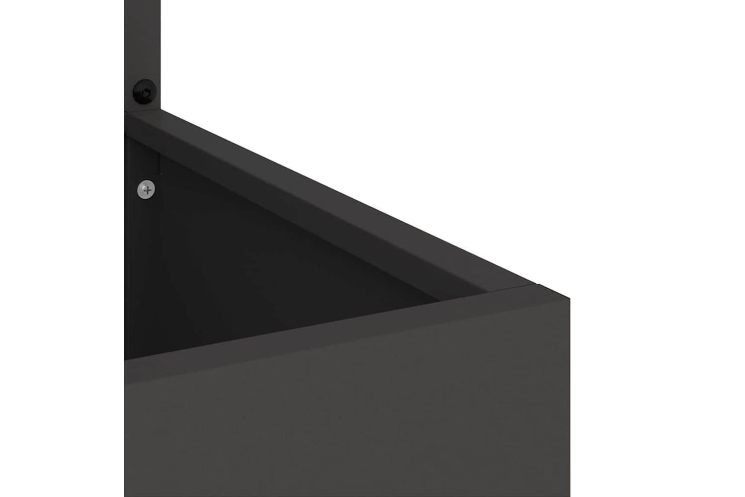 Garden Privacy Screen Black 50 X 140 Cm Cold-rolled Steel-8
