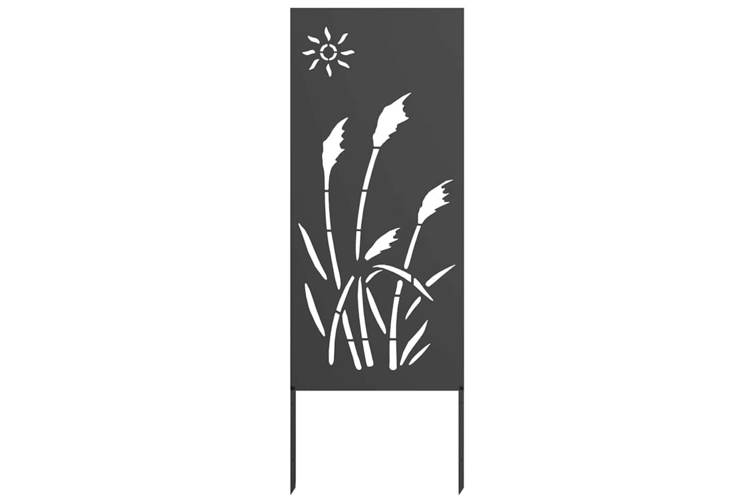 Garden Privacy Screen Black 50 X140cm Cold-rolled Steel-2