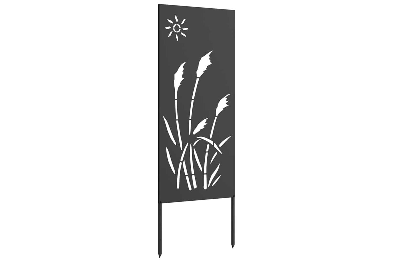 Garden Privacy Screen Black 50 X140cm Cold-rolled Steel-4