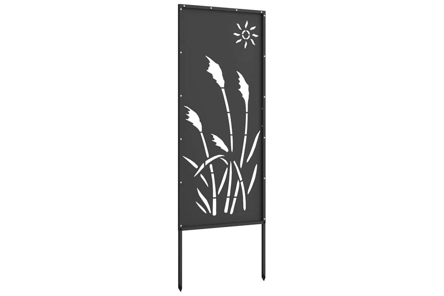 Garden Privacy Screen Black 50 X140cm Cold-rolled Steel-5