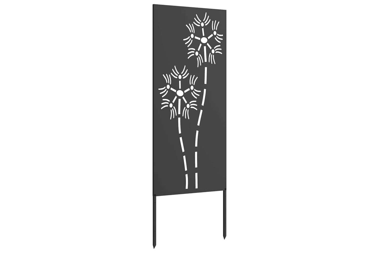 Garden Privacy Screen Black 50 X140cm Cold-rolled Steel-5