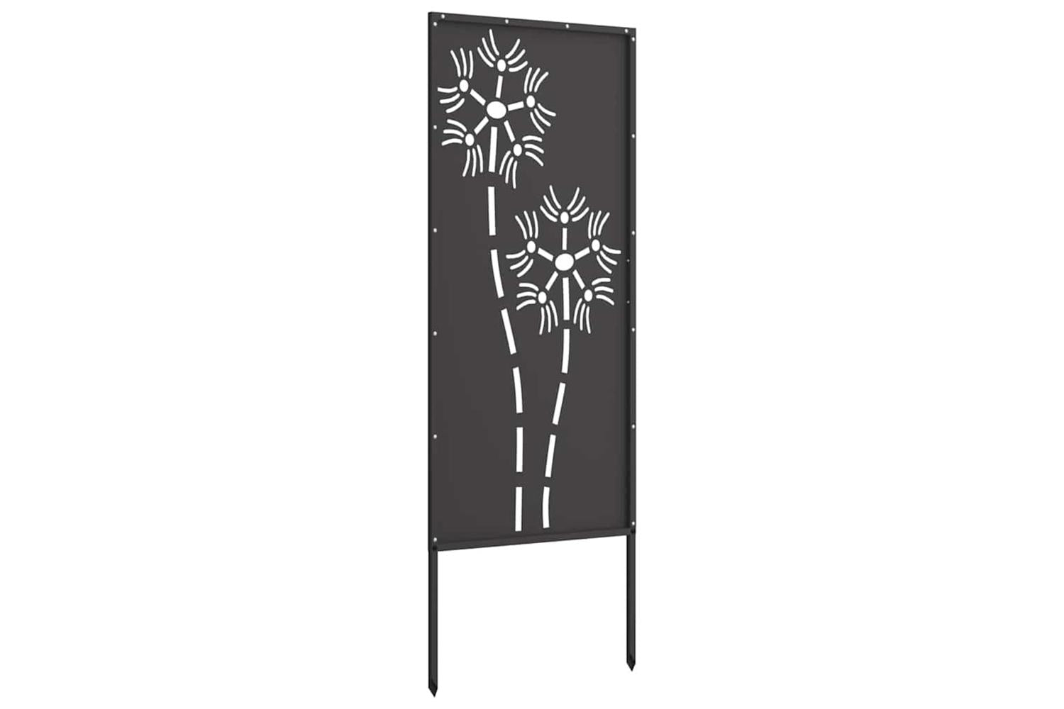 Garden Privacy Screen Black 50 X140cm Cold-rolled Steel-7