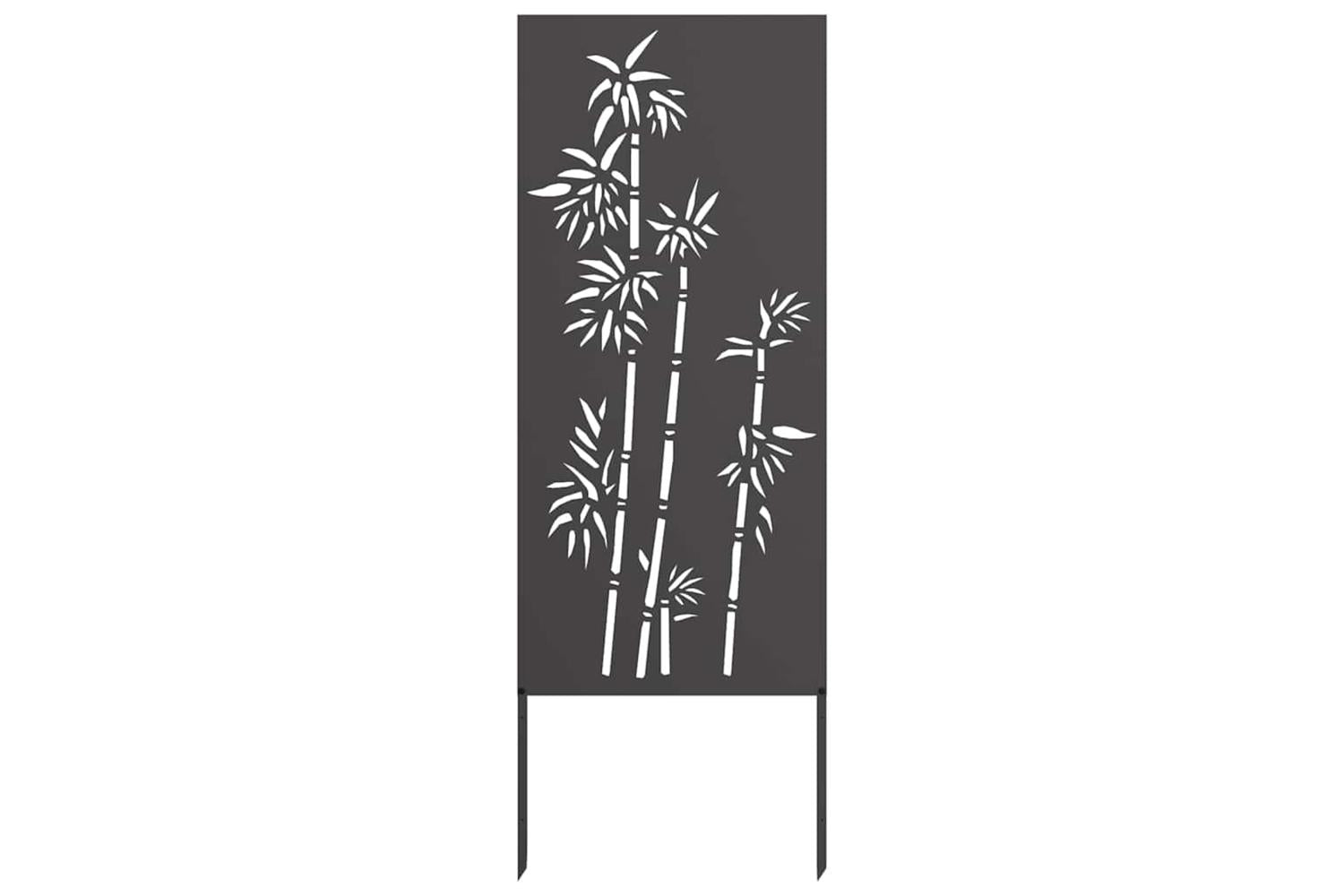 Garden Privacy Screen Black 50 X140cm Cold-rolled Steel-2