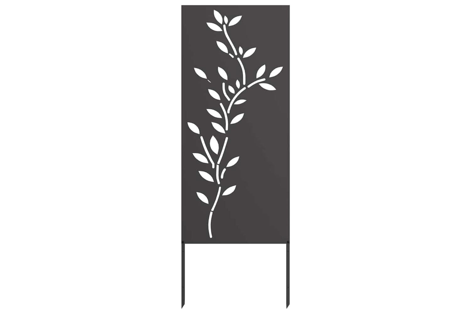 Garden Privacy Screen Black 50 X140cm Cold-rolled Steel-2