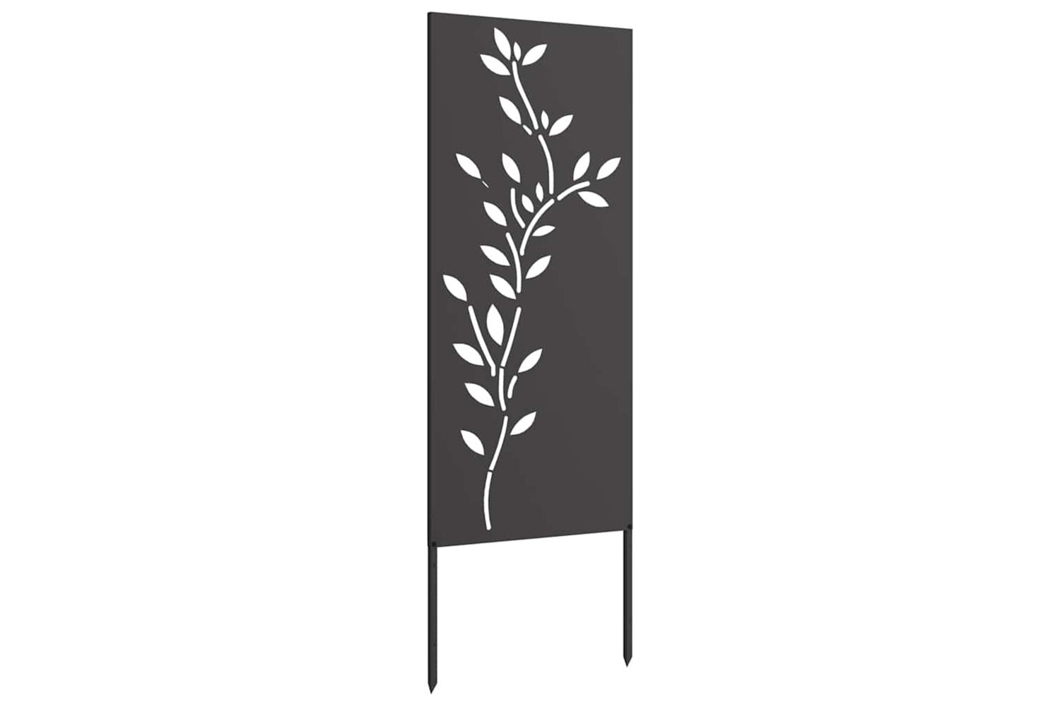 Garden Privacy Screen Black 50 X140cm Cold-rolled Steel-4