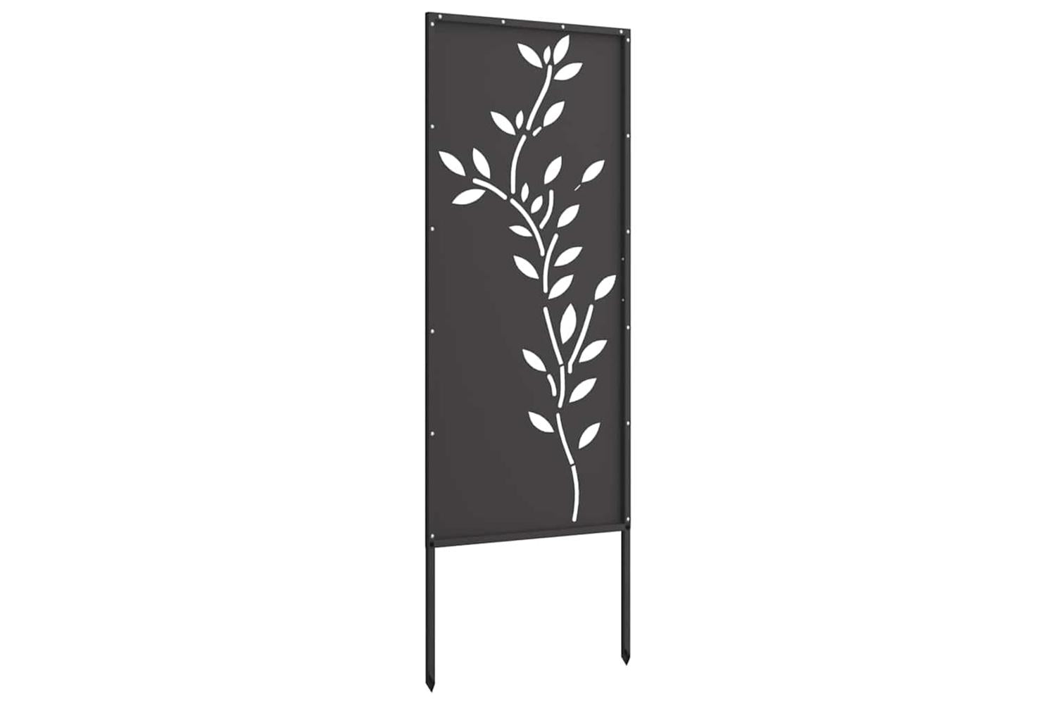 Garden Privacy Screen Black 50 X140cm Cold-rolled Steel-5