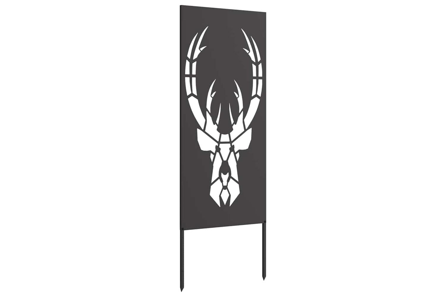 Garden Privacy Screen Black 50 X140cm Cold-rolled Steel-4