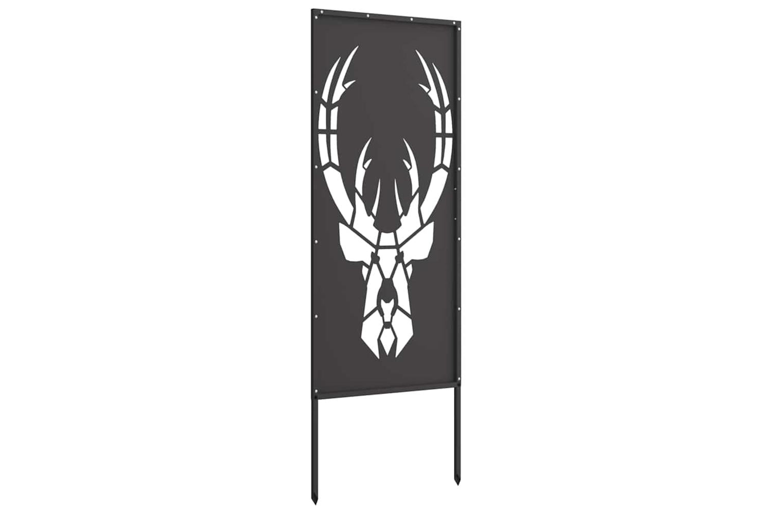 Garden Privacy Screen Black 50 X140cm Cold-rolled Steel-5