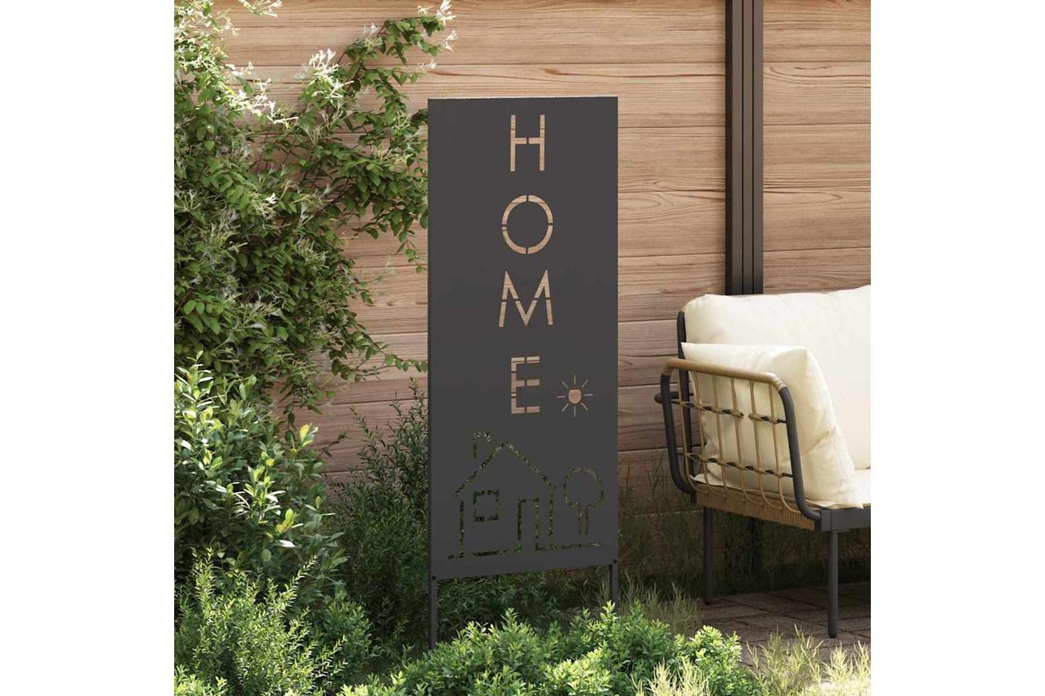 Garden Privacy Screen Black 50 X140cm Cold-rolled Steel-3