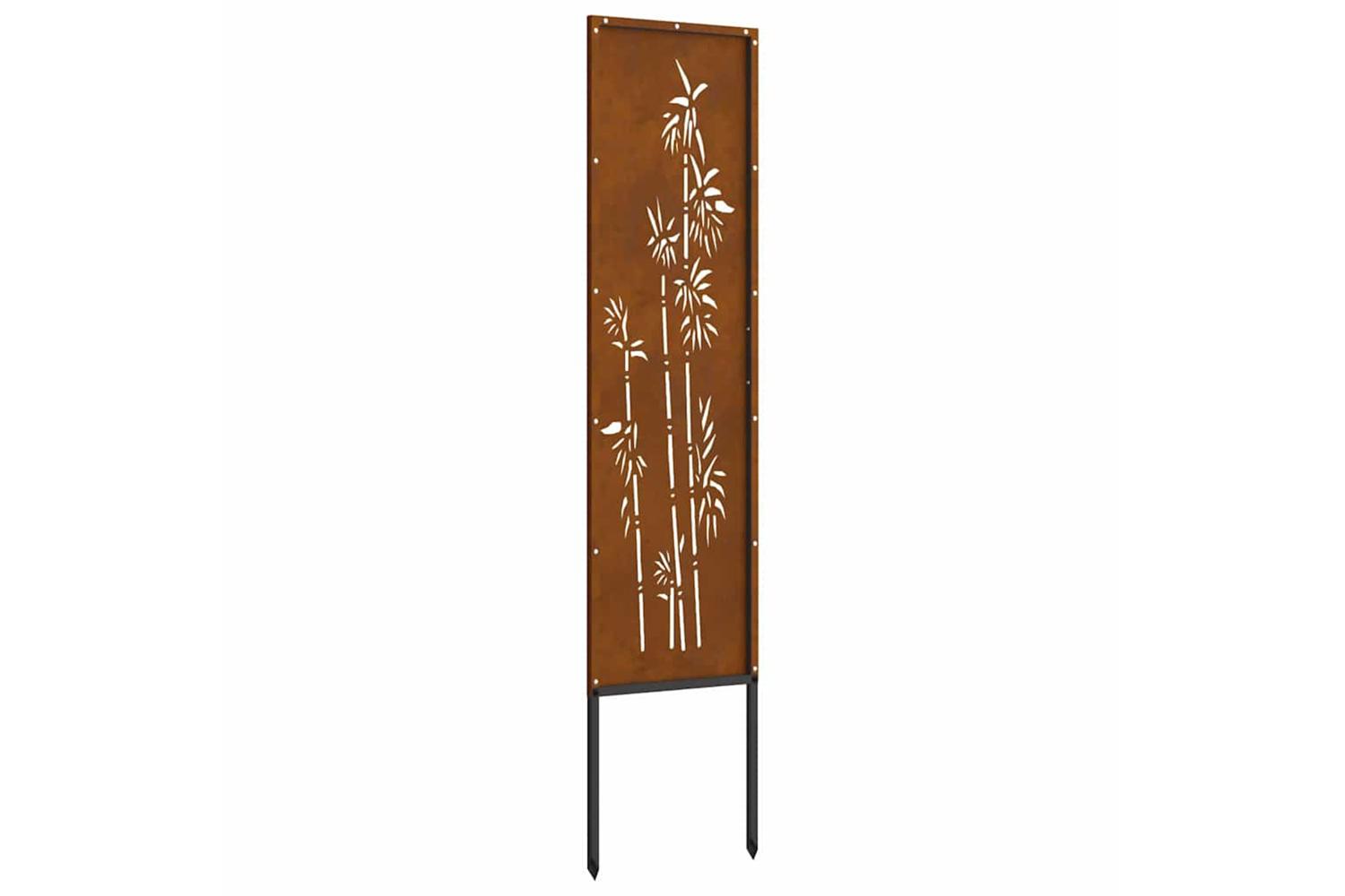 Garden Privacy Screen Floral Rusty 32 X140cm Weathering Steel-6