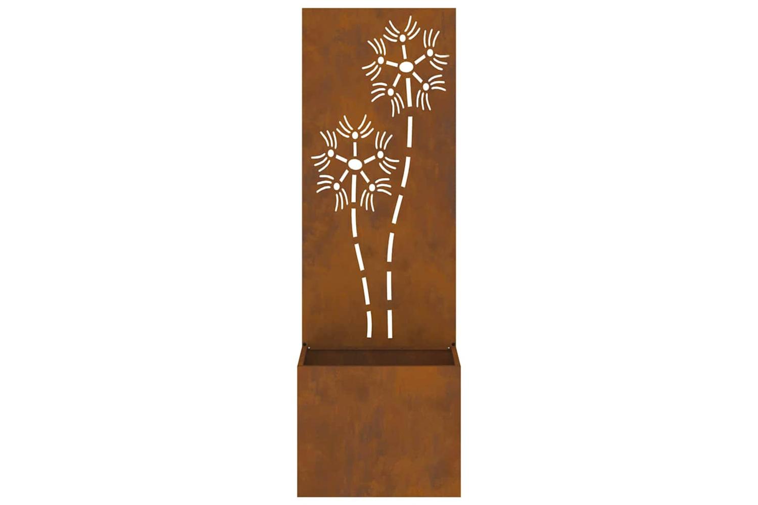 Garden Privacy Screen Floral Rusty 50 X 140 Cm Weathering Steel-6