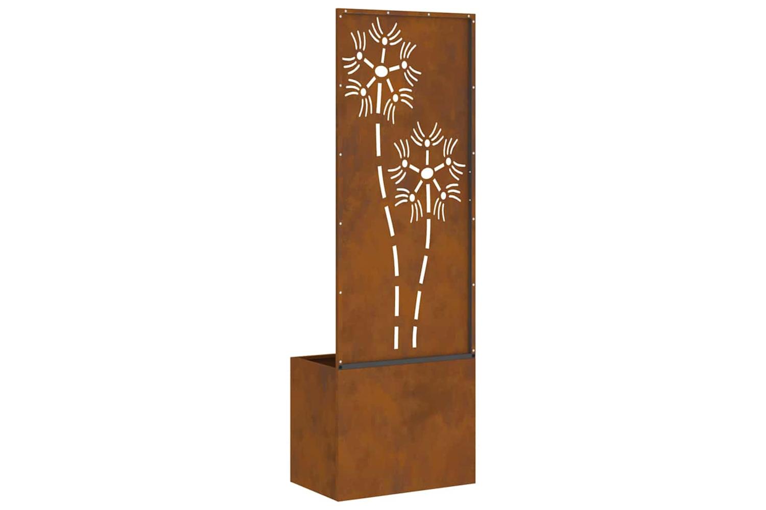 Garden Privacy Screen Floral Rusty 50 X 140 Cm Weathering Steel-8