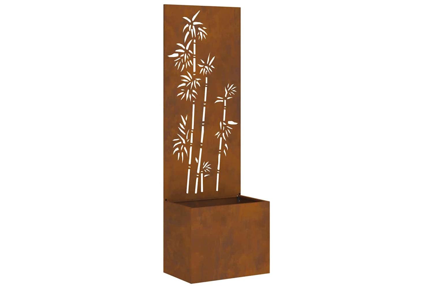 Garden Privacy Screen Floral Rusty 50 X 140 Cm Weathering Steel-2