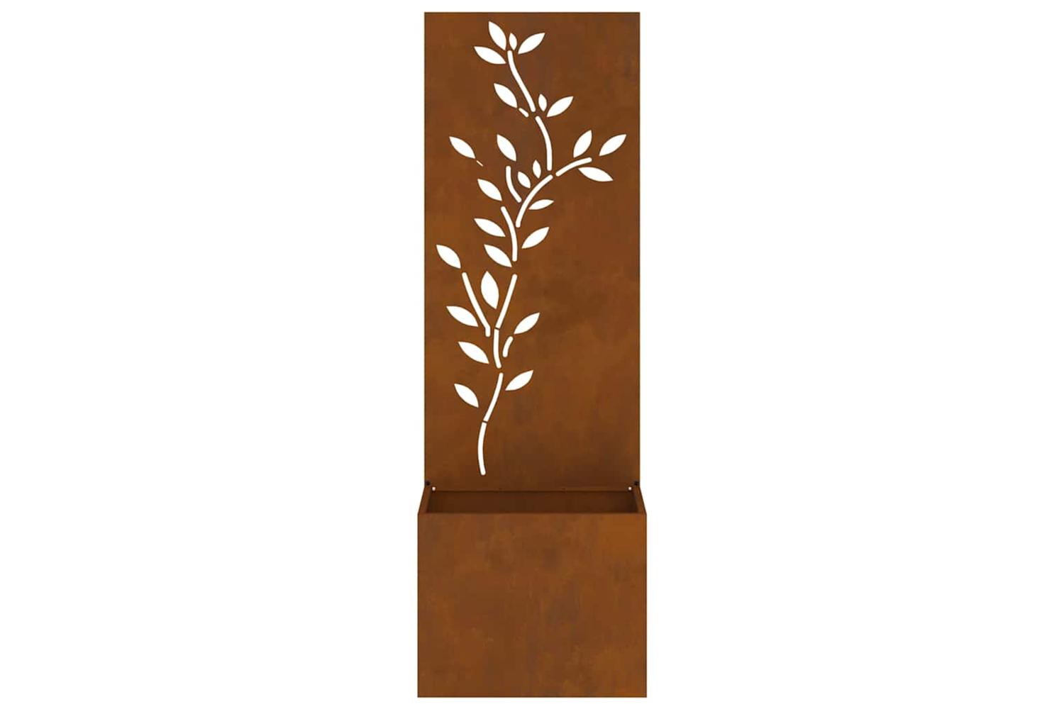 Garden Privacy Screen Floral Rusty 50 X 140 Cm Weathering Steel-6