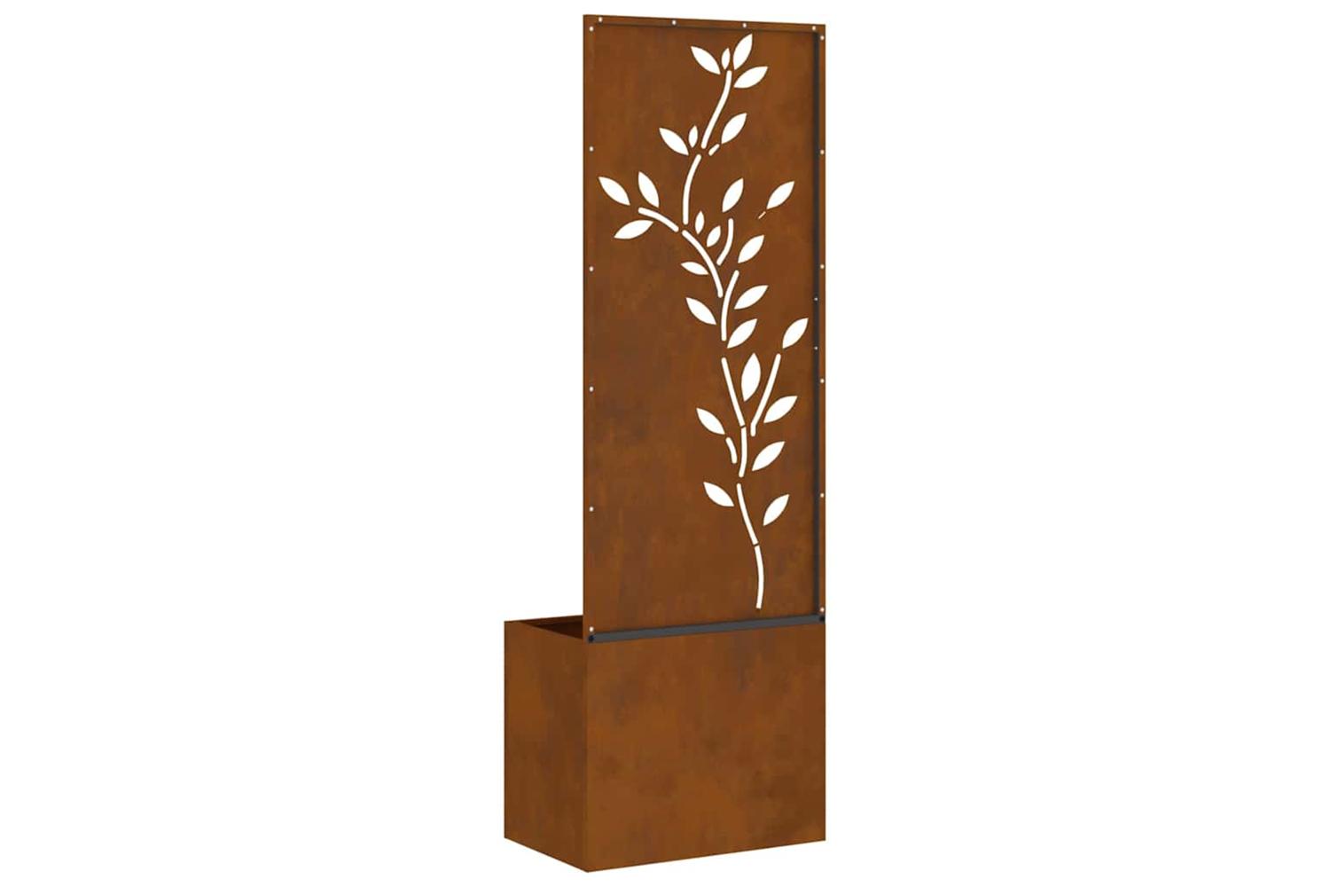 Garden Privacy Screen Floral Rusty 50 X 140 Cm Weathering Steel-8