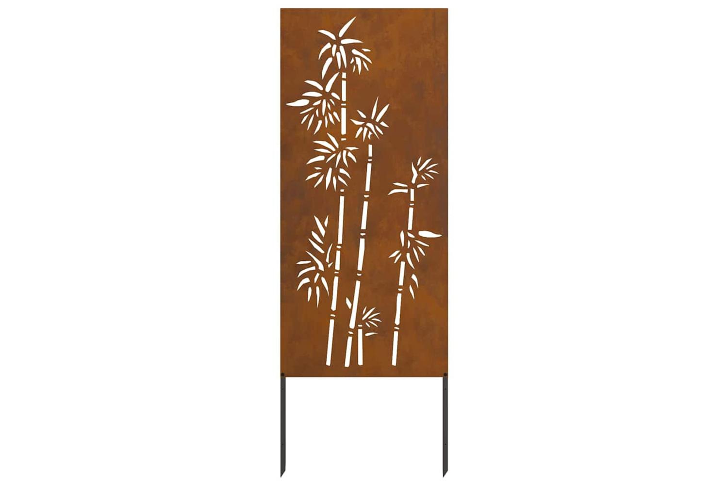 Garden Privacy Screen Floral Rusty 50 X140cm Weathering Steel-4