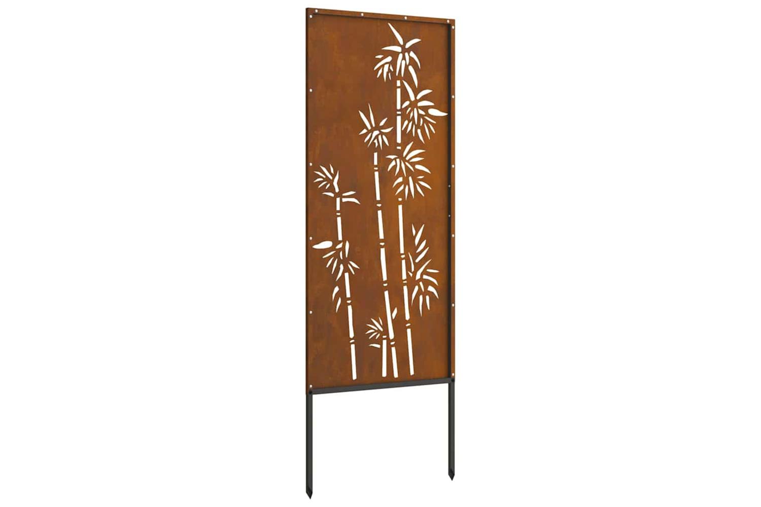 Garden Privacy Screen Floral Rusty 50 X140cm Weathering Steel-6